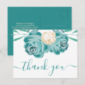 Elegant Waterverf blauw Briefkaart (Voorkant / Achterkant)