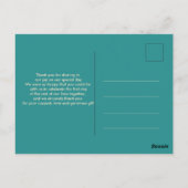 Elegant Waterverf blauw Briefkaart (Achterkant)