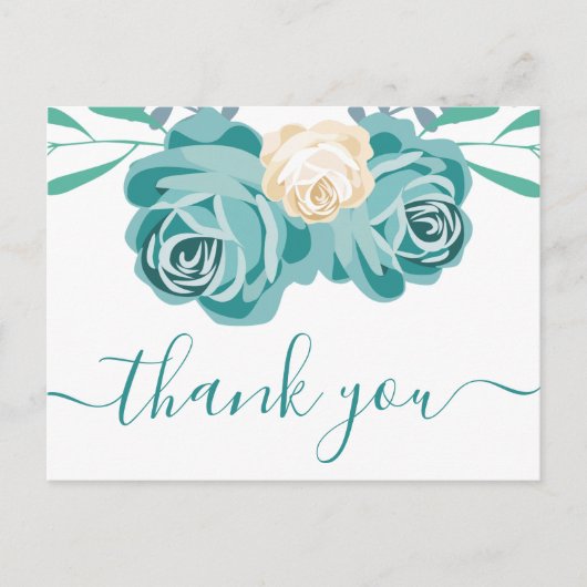 Elegant Waterverf blauw Briefkaart (Voorkant)