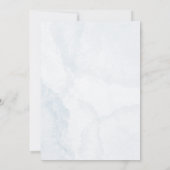 Elegant Waterverf Blauw Schattige Olifant Baby sho Kaart (Achterkant)