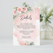 Elegant waterverf blesbloemen eucalyptus gold informatiekaartje (Staand voorkant)