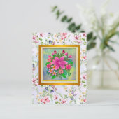 Elegant Waterverf Bloem Botanische Lente Boeket Briefkaart (Staand voorkant)