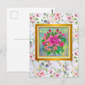 Elegant Waterverf Bloem Botanische Lente Boeket Briefkaart (Voorkant / Achterkant)