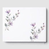 Elegant waterverf bloem wit en gouden bruiloft gastenboek (Achterkant)