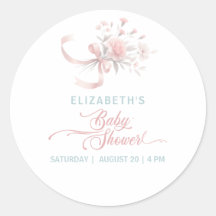 Elegant Waterverf Bloemen Boeket Baby Shower