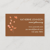 Elegant waterverf bloemen boho chic floral visitekaartje (Achterkant)