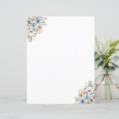 Elegant Waterverf Bloemen briefpapier (Staand voorkant)