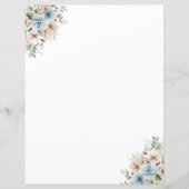 Elegant Waterverf Bloemen briefpapier (Voorkant)