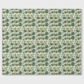 Elegant waterverf bloemen decoratief patroon cadeaupapier (Vlak)