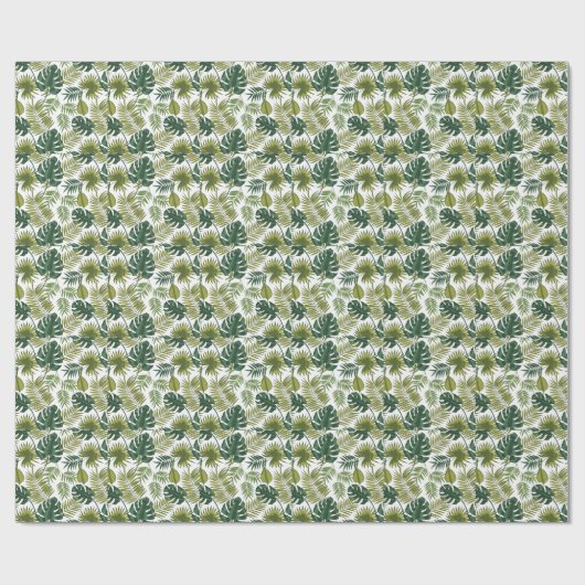 Elegant waterverf bloemen decoratief patroon cadeaupapier (Vlak)