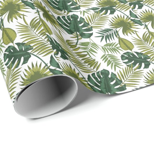 Elegant waterverf bloemen decoratief patroon cadeaupapier (Rol Hoek)