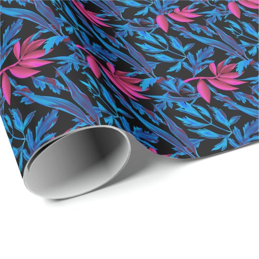 Elegant waterverf bloemen decoratief patroon cadeaupapier (Rol Hoek)