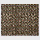 Elegant waterverf bloemen decoratief patroon cadeaupapier (Vlak)