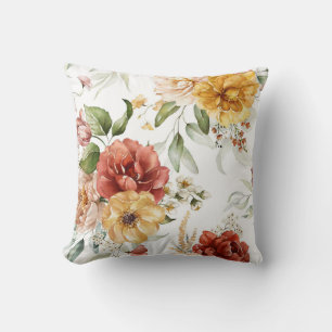 Elegant waterverf bloemen decoratief patroon kussen