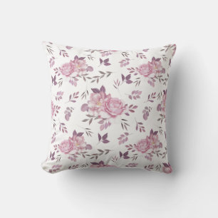 Elegant waterverf bloemen decoratief patroon kussen