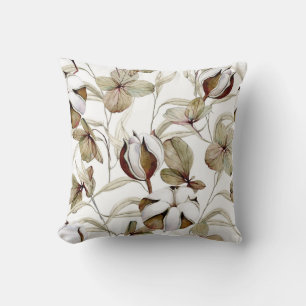 Elegant waterverf bloemen decoratief patroon kussen