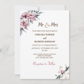 Elegant waterverf bloemen pinda's kaart (Voorkant)