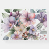 Elegant waterverf bloemenbruiloft gastenboek (Achterkant)