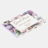 Elegant waterverf bloemenbruiloft gastenboek (Hoek)