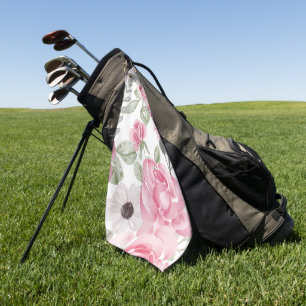Elegant waterverf bloemendecoratie oogt catchend  golfhanddoek
