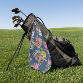 Elegant waterverf bloemendecoratie oogt catchend  golfhanddoek