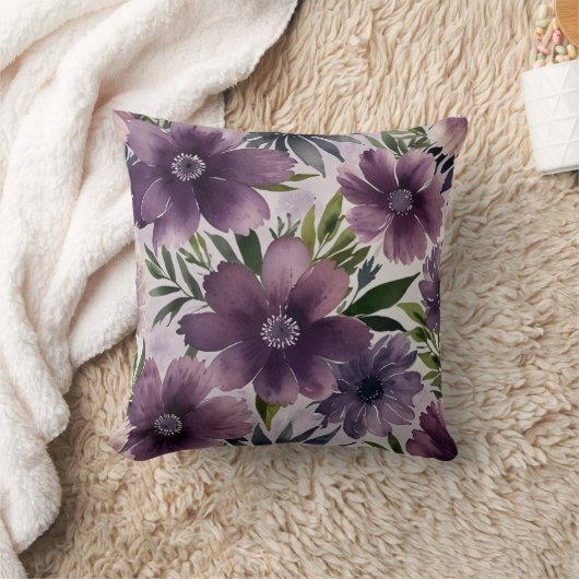 Elegant Waterverf bloemenkussen Kussen (Deken)