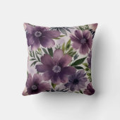 Elegant Waterverf bloemenkussen Kussen (Achterkant)