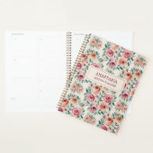 Elegant Waterverf bloemenmonogram Planner (Display)