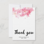 Elegant waterverf bloemenvrijgezellenfeest dank u kaart (Voorkant)