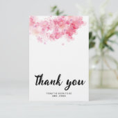 Elegant waterverf bloemenvrijgezellenfeest dank u kaart (Staand voorkant)