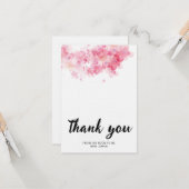 Elegant waterverf bloemenvrijgezellenfeest dank u kaart (Voorkant / Achterkant in situ)