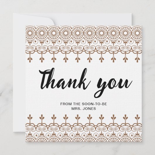 Elegant waterverf bloemenvrijgezellenfeest dank u kaart (Voorkant)