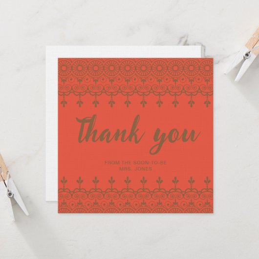 Elegant waterverf bloemenvrijgezellenfeest dank u kaart (Voorkant / Achterkant in situ)