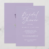 Elegant, waterverf, bloemig, vrijgezellenfeest lav kaart (Voorkant / Achterkant)