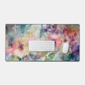 Elegant Waterverf  bloemmotief Bureaumat (Keyboard & Muis)