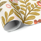 Elegant Waterverf bloemmotief Cadeaupapier (Rol Hoek)
