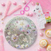 Elegant Waterverf Bloempapier Bord (Feest)