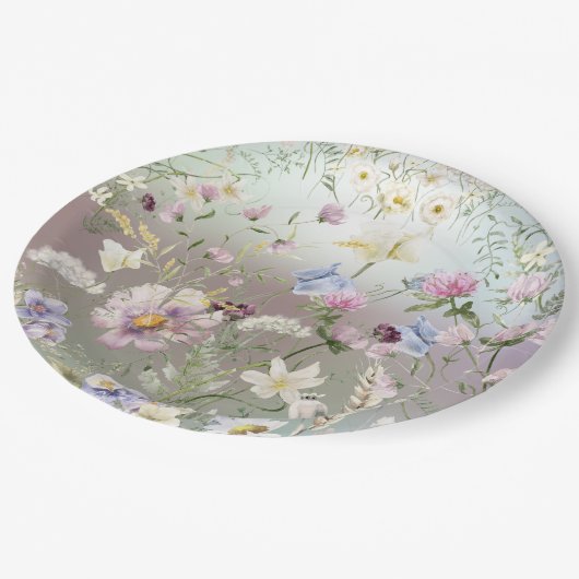 Elegant Waterverf Bloempapier Bord (Gekanteld)