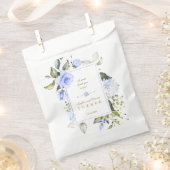 Elegant Waterverf Blue Flowers Lijst Wedding Bedankzakje (Geknipt)