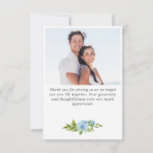 Elegant Waterverf Blue Hydrangea 2 Bedankkaart (Achterkant)