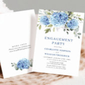 Elegant Waterverf Blue Hydrangea ENGAGTY Kaart