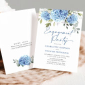 Elegant Waterverf Blue Hydrangea ENGAGTY Kaart