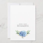 Elegant Waterverf Blue Hydrangea ENGAGTY Kaart (Achterkant)