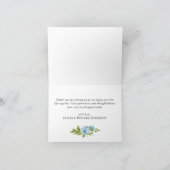 Elegant Waterverf Blue Hydrangea Floral 2 Bedankkaart (Binnen)