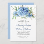 Elegant Waterverf Blue Hydrangea Rehearsal Dinner Kaart<br><div class="desc">Voor verdere aanpassing,  te klikken gelieve de "pas verder"verbinding aan en ons ontwerphulpmiddel te gebruiken om deze sjabloon te wijzigen. Neem contact met me op als je hulp of overeenkomende objecten nodig hebt.</div>