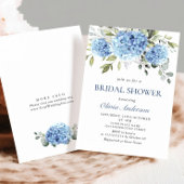 Elegant Waterverf Blue Hydrangea VRIJGEZELLENFEEST Kaart