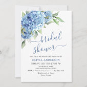 Elegant Waterverf Blue Hydrangea VRIJGEZELLENFEEST Kaart (Voorkant)