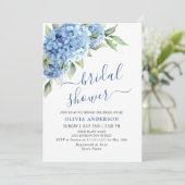 Elegant Waterverf Blue Hydrangea VRIJGEZELLENFEEST Kaart (Staand voorkant)