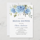 Elegant Waterverf Blue Hydrangea VRIJGEZELLENFEEST Kaart (Voorkant)