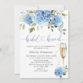 Elegant Waterverf Blue Hydrangea VRIJGEZELLENFEEST Kaart (Voorkant)